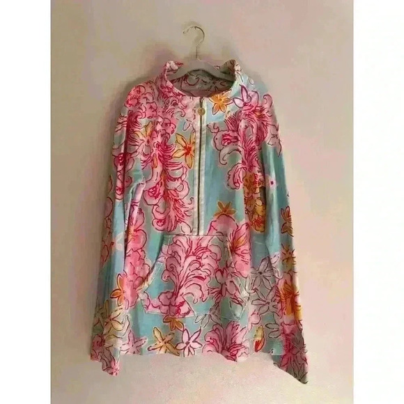 Lilly Pulitzer Skipper Popover in Breakwater Blue Pattern Lolita Size M - Picture 3 of 7